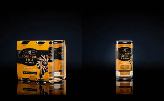 Southern Belle and Cola Non-Alcoholic Bourbon and Cola RTD Can by Barnes and Brown